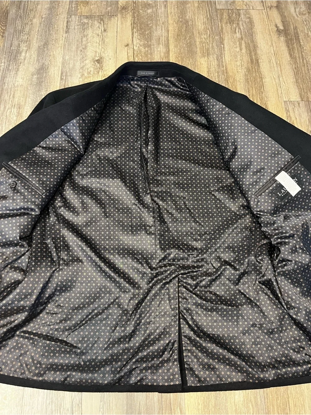 NWT Lauren Ralph Lauren Lacrosse Blazer Wool Cashmere Silk 46R Black